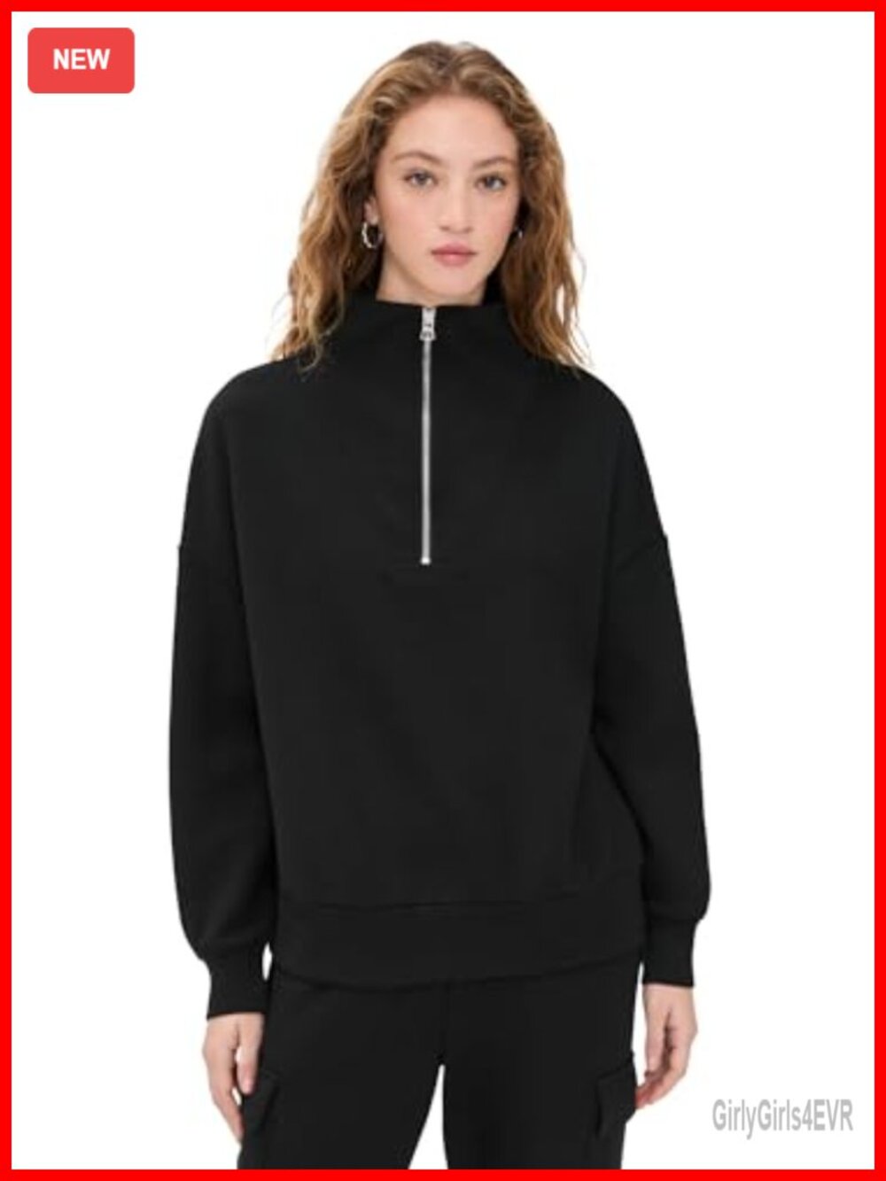 Varley Hawley Half Zip Sweater Mid-Weight Knit Relaxed Fit